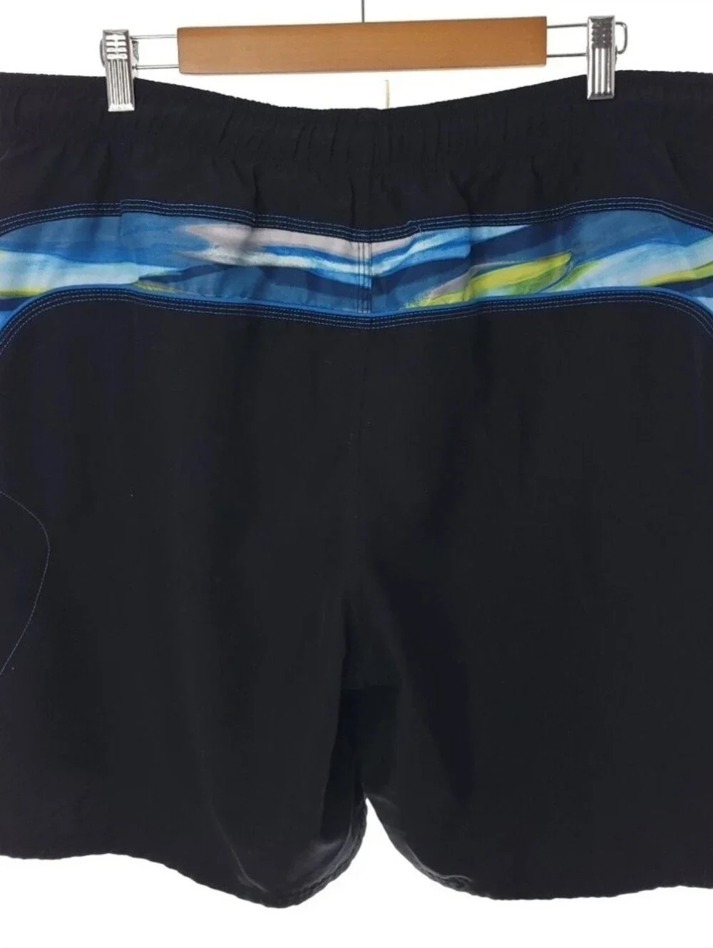 Nike Dri Fit Black Blue Swim Trunks Mens Size XL Inner Mesh